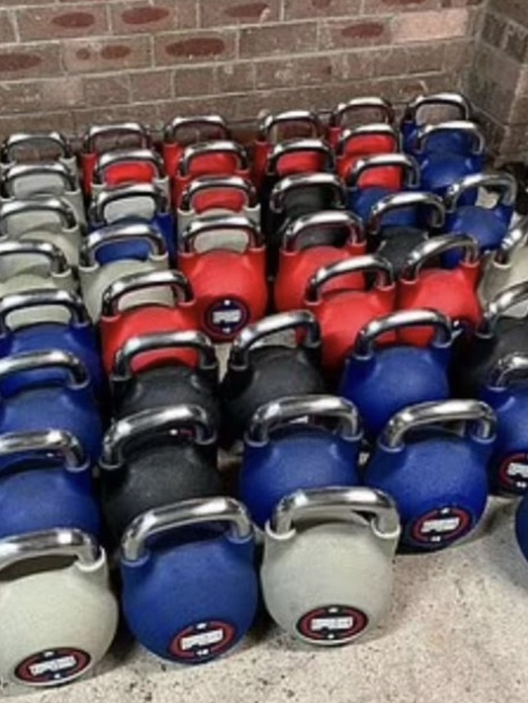 These kettlebells were sold for even less, at $2 per kilo. Picture: Facebook