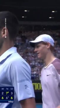 Moment Jannik Sinner defeated Novak Djokovic at the Australian Open