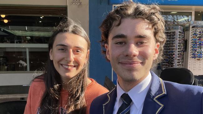 Voices of Victoria: Anna Porto, 18, Frankston, and Nathan Jinks, Mornington. Picture: Lucy Callander