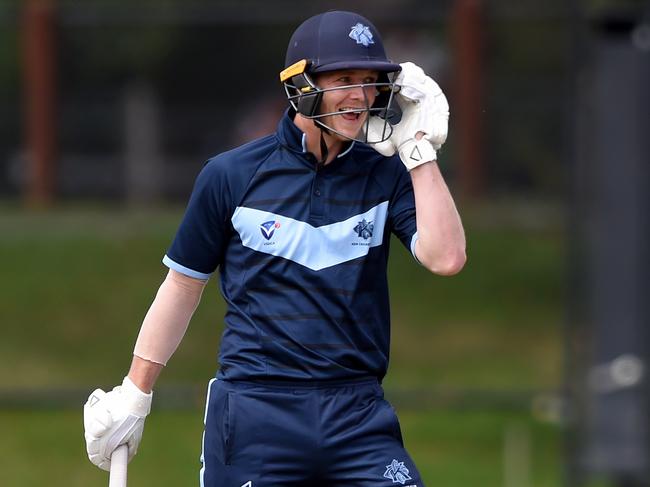 VSDCA semi-final: Kew v Brunswick, batsman Andrew Chalkley. Picture: Steve Tanner