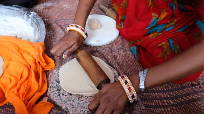 Let me tell you, it’s incredibly hard to make perfectly circular roti. Photo: Whitney Taylor