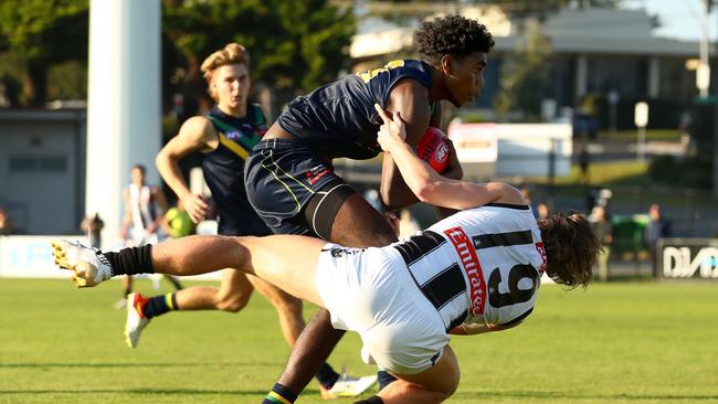 Anthony Munkara impressed playing for the AFL Academy side in May. Picture: Kelly Defina/AFL Photos