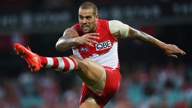 Lance Franklin will spearhead the Swans again in 2018. Picture: Phil Hillyard