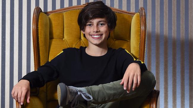 Alec Golinger, 13, is performing in Opera Australia’s upcoming production of <i>La Boheme</i>. Picture: Josie Hayden