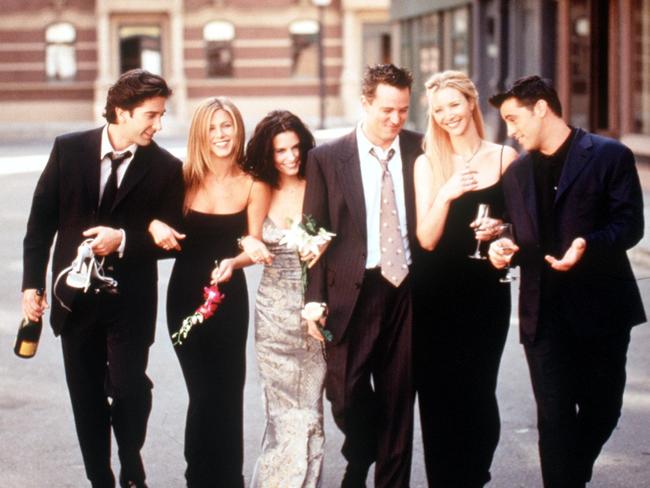 Perry starred alongside David Schwimmer, Jennifer Aniston, Courteney Cox, Lisa Kudrow And Matt Leblanc on Friends from 1994 to 2004. Picture: Getty Images