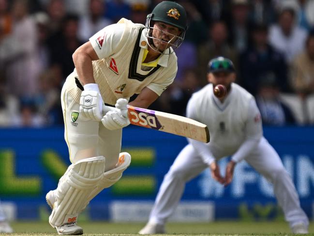 David Warner is back under pressure for his opening batting position after a lean third Ashes Test at Headingley. Picture: Paul Ellis/AFP