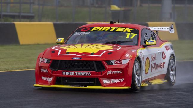 The Ford Mustang driven by Will Davison on the Supercars official test day. Picture: Mark Horsburgh