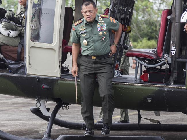 Commander of the Indonesian National Armed Forces, General Gatot Nurmantyo hasn’t been a fan of Australia, which he has expressed publicly. Picture: Donal Husni/Getty Images