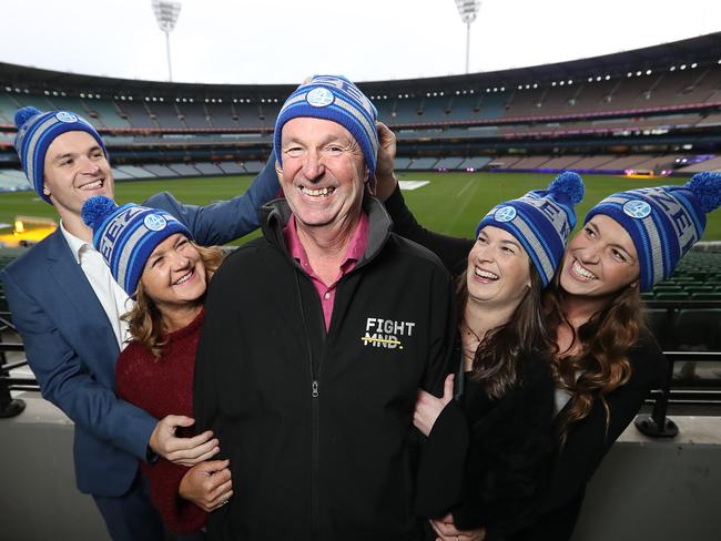 <s1>Ben, Jan, Neale, Lauren and Bec Daniher at the MCG for the</s1> launch of FightMND’s Big Freeze. Picture: Alex Coppel