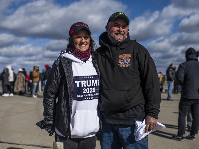 Robin Belcher and partner Steve Rogers are gunning for a Trump victory. Picture: Mark Kauzlarich