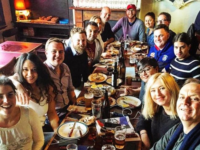 Bill Shorten's staffers at celebratory lunch Sunday in Fitzroy. Margin Call 05.07.2016