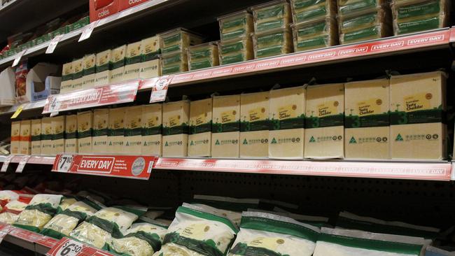 Coles is contracting more farmers to supply its own-brand cheese Picture: Andy Rogers