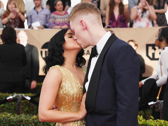 Ariel Winter and Levi Meaden attend the 23rd Annual Screen Actors Guild Awards at The Shrine Expo Hall on January 29, 2017 in Los Angeles, California. Picture: Getty
