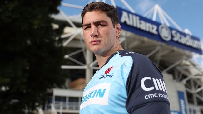 SYDNEY, AUSTRALIA - AUGUST 31:  New Waratahs signing Rob Simmons poses during a Waratahs media opportunity at NSW Waratahs HQ on August 31, 2017 in Sydney, Australia.  (Photo by Mark Metcalfe/Getty Images)