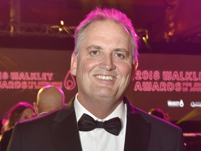 Journalist Hedley Thomas at the Walkley Awards in Sydney, 22-11-2018. Picture: Adam Hollingworth