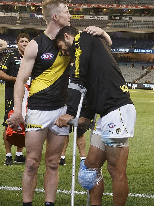 Alex Rance’s season looks over. Pic: Michael Klein