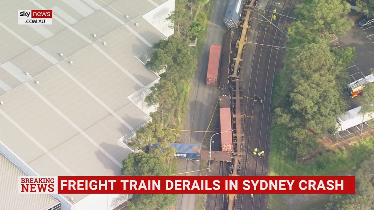 Freight train derails after collision in Sydney’s south