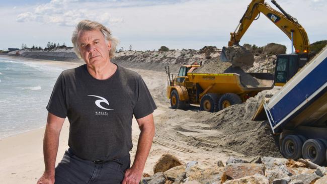 Coastal geologist Dr Ian Dyson at West Beach. Photo: AAP/Brenton Edwards