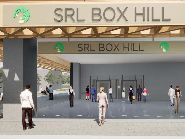 What the planned Box Hill station is expected to look like. Picture: Supplied