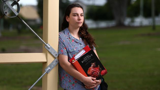 University of Sunshine Coast student Lauren Zeglio encourages others to take up extra work placements. Picture: AAP Image/David Clark