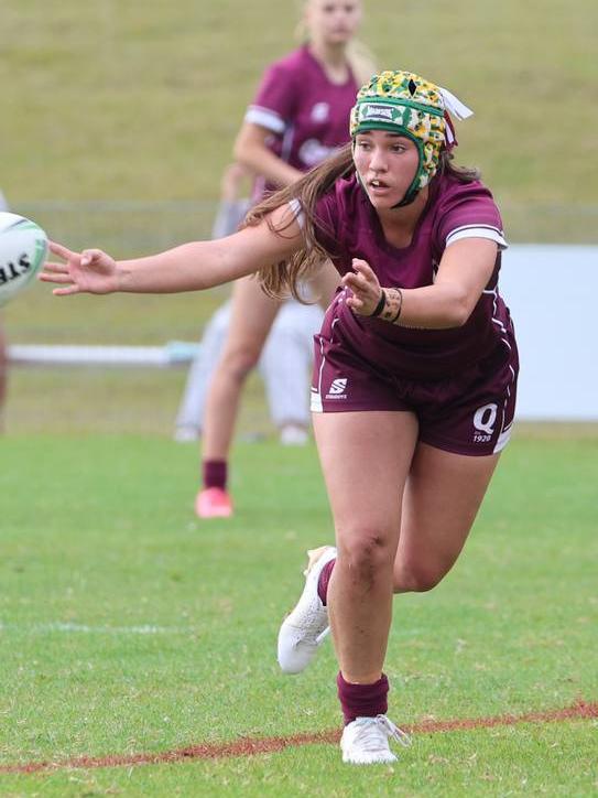 Queensland dummy-half Enah Desic during the ASSRL Under-16 National Championships in Port Macquarie. Picture: Heather Murry/ASSRL