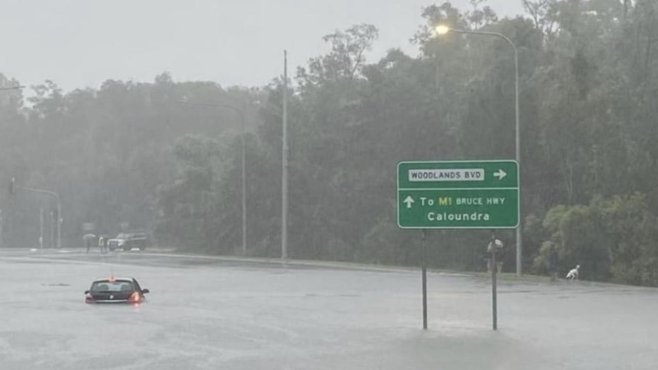 Kawana Forest residents are being told to stay at home and they may not have much alternative. Craig Brown took this picture near the Pacific Lutheran School area. Major flood warnings remain in place for the Sunshine Coast.