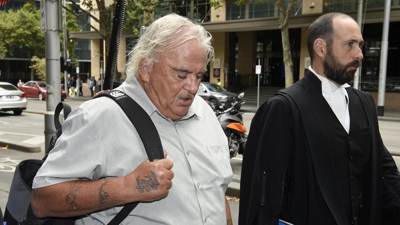 MELBOURNE, AUSTRALIA - NewsWire Photos FEBRUARY 21, 2023: Jeffrey "Joffa" Corfe, former leader of the Collingwood AFL cheer squad, leaves the County Court in Melbourne after pleading guilty to sexual penetration of a child under 16. Picture: NCA NewsWire / Andrew Henshaw