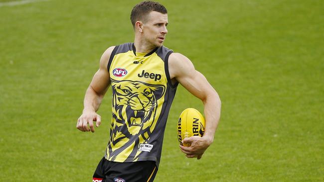 Richmond training at Punt Rd Oval, Brett Deledio at training. 21st April 2016. Picture: Colleen Petch.