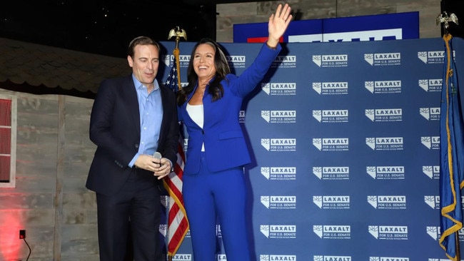 In the Nevada Senate race, the Republican candidate Adam Laxalt has the support of Tulsi Gabbard, who once championed the democratic socialist Bernie Sanders. Picture: The Mega Agency/The Times