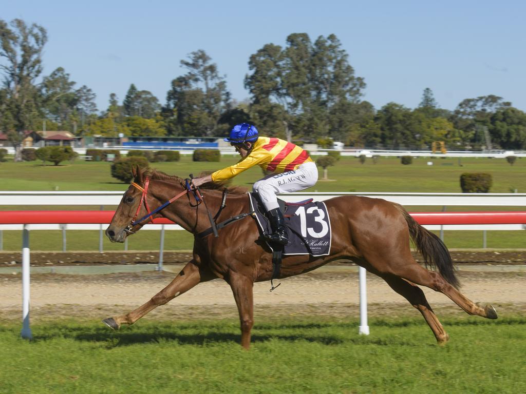 Jockey Robert Agnew had his first win as a trainer at Ballina. Photo Adam Hourigan