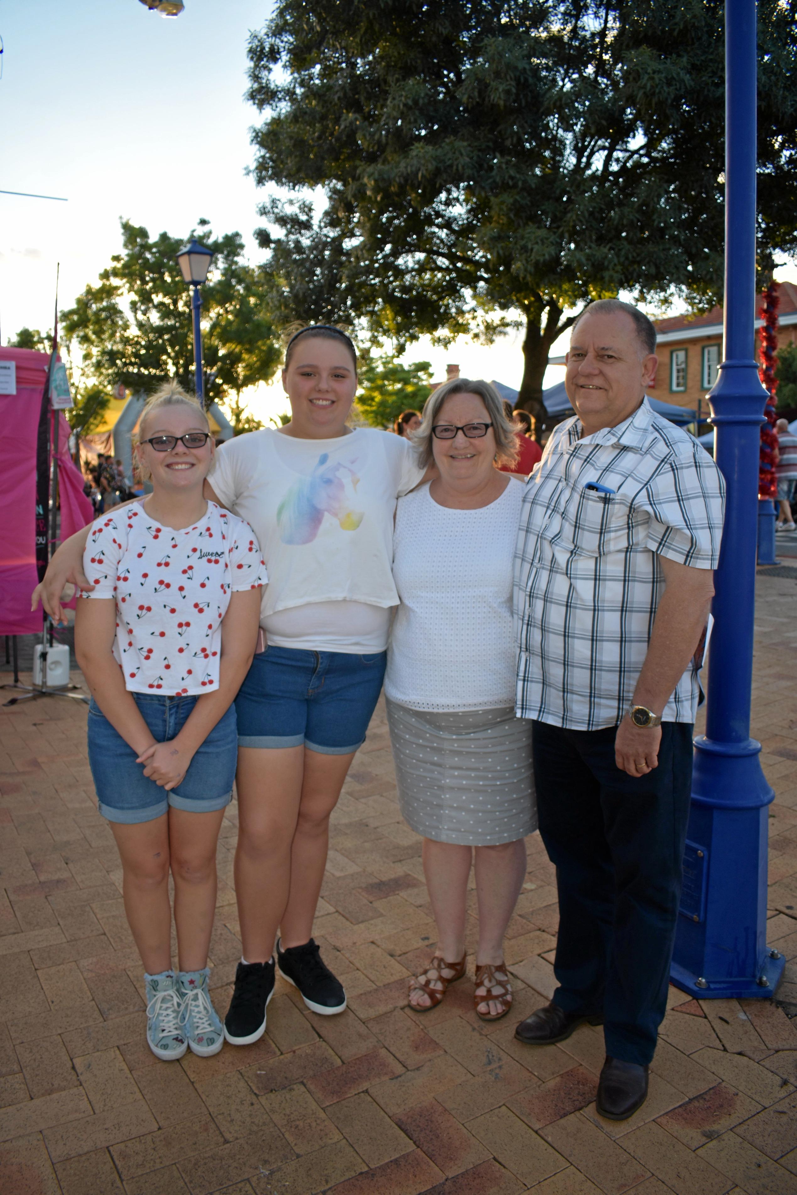 Lacey Gillespie, Bridgette Webber, Bernie Webber, Michael Webber. Picture: Ebony Graveur