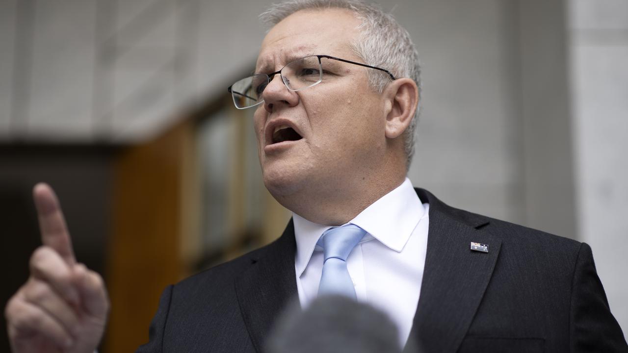 Prime Minister Scott Morrison condemned the image released by Beijing. Picture: Gary Ramage/NCA NewsWire