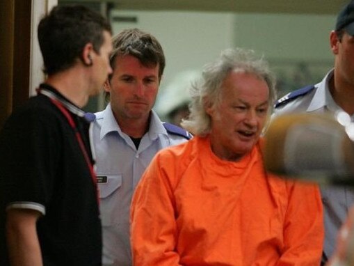 Convicted serial murderer Ivan Milat during a prison transfer.