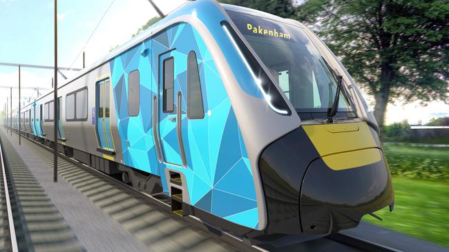 A concept image of a new high capacity Metro train.