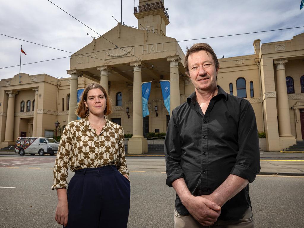 City of Yarra Mayor Stephen Jolly and Deputy Mayor Sarah McKenzie. Picture: Mark Stewart