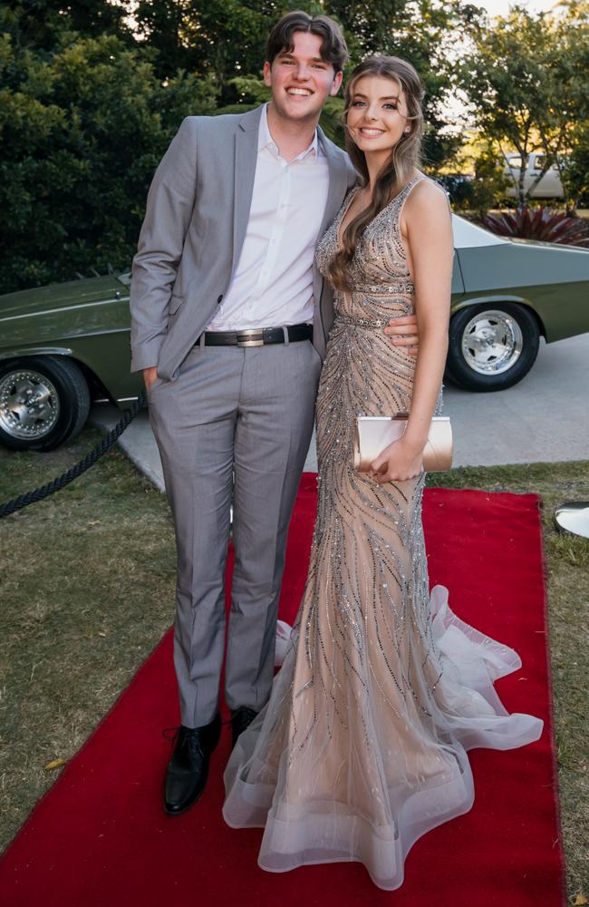 Jade with her formal partner at the Glasshouse Christian College formal. Picture: Jordan Bull of JBull Photography