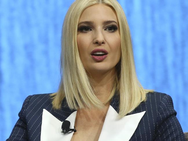 Ivanka Trump, the daughter and senior adviser to U.S. President Donald Trump, answers a question as she is interviewed at the Consumer Technology Association event during the CES tech show Tuesday, Jan. 7, 2020, in Las Vegas. (AP Photo/Ross D. Franklin)