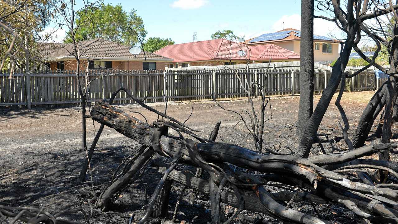 FIRE RISK: Sippy Downs residents were evacuated last week when a fire broke out in scrub near Statesman Cct. Picture: Patrick Woods