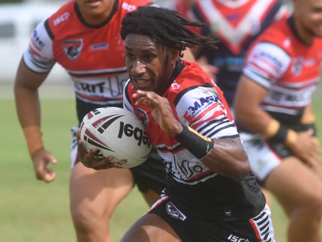 Kirwan State High School hosts St Patrick's College, Mackay, in round 1 of the 2025 Aaron Payne Cup. Picture: Evan Morgan