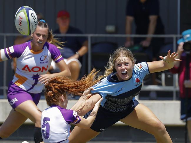 Aon Rising v NSW (Game 4) , AON Next Gen 7s Series , Round 3 at David Phillips Sports Field Daceyville - Saturday 18 February 2023 © Karen Watson / Rugby AU Media