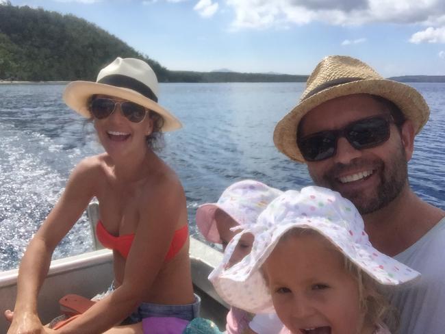 The Jacobs family at home in Vanuatu.