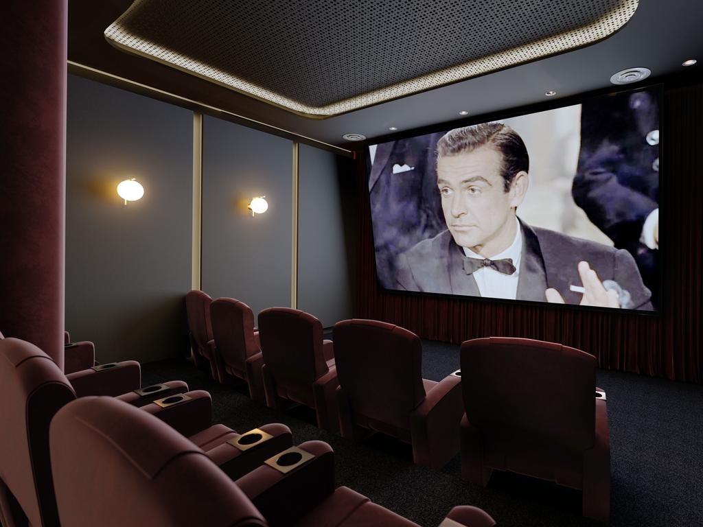 A media room included at the Akoya Greenwich development by Alceon.