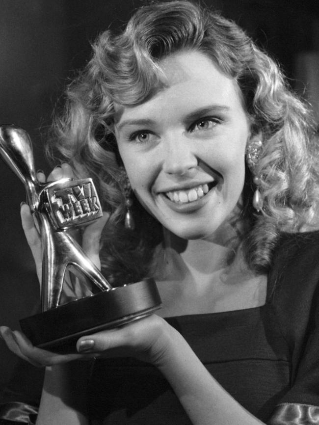 Kylie Minogue with her Gold Logie in 1988.