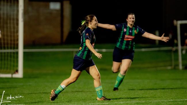 Ameleah-Paige Miller celebrates her goal – Credit DSL Photography