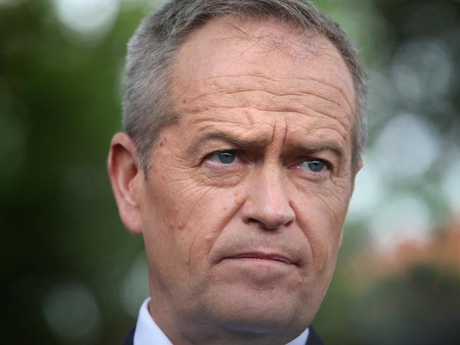 NEWS2019ELECTION 12/4/2019. DAY 2 Opposition Leader Bill Shorten  holding a press conference after a visit to PRP Diagnostic Imaging Eastwood in Sydney,NSW. Picture Kym Smith