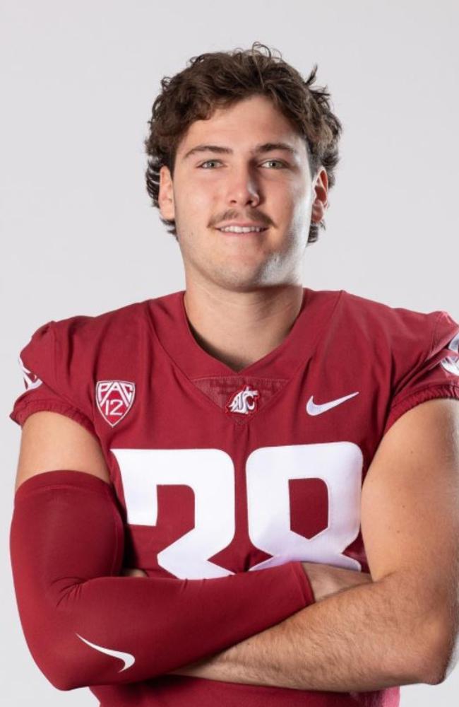 Former Caloundra Panthers player and current Washington State College Football punter Nick Haberer dreams of one day playing in the NFL. Picture: Contributed.