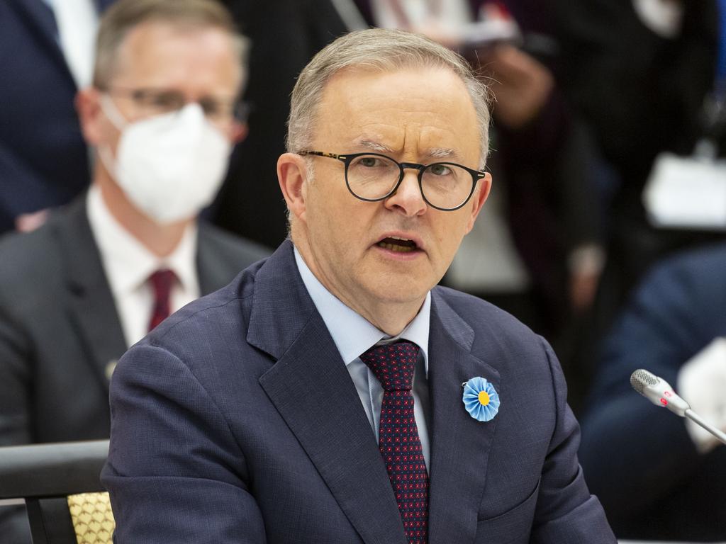 Anthony Albanese says the Labor government will make a submission arguing that Australia’s lowest paid workers shouldn’t have their pay ‘go backwards’. Picture: Yuichi Yamazaki/Getty Images