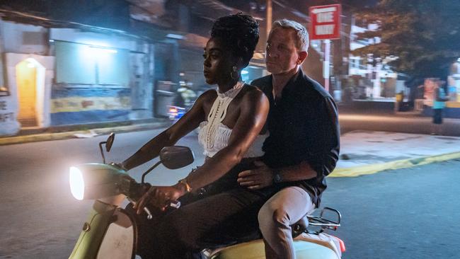 Lashana Lynch and Daniel Craig as James Bond in No Time to Die. Picture: Nicola Dove © 2021 Danjaq, LLC and MGM.