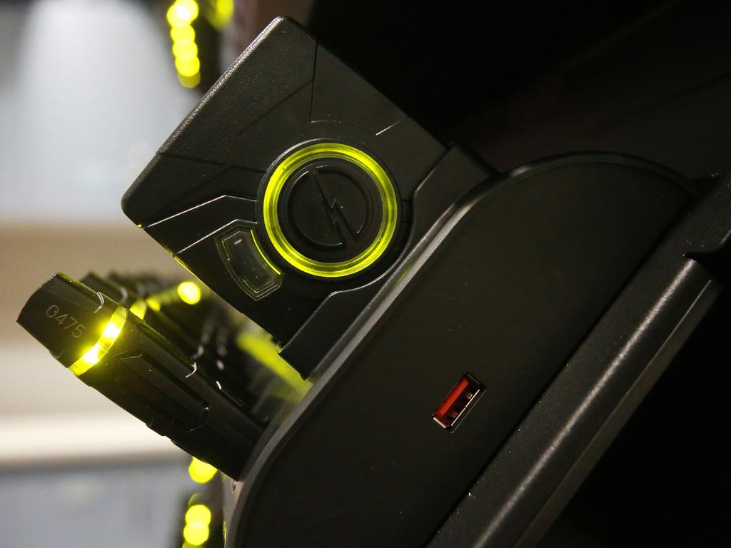 The camera dock for Body Worn Cameras (BWCs) for frontline police officers. Photo: Claudia Baxter