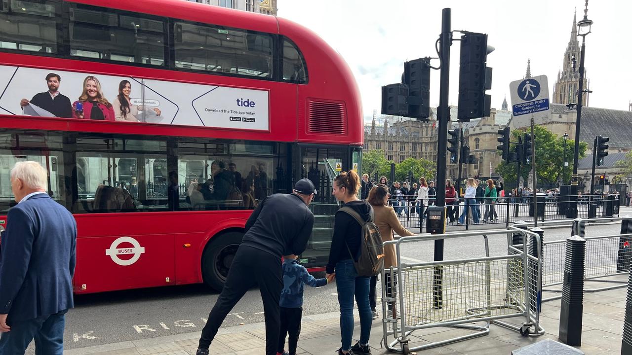 The royal procession had passed through here as the city stood still on Monday. Picture: Bronte Coy